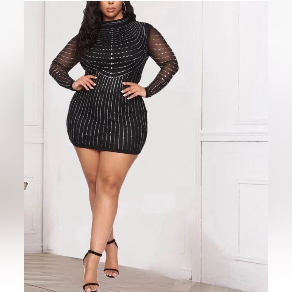 Dripping In Diamond Bodycon Mini Dress - Picture 3 of 12